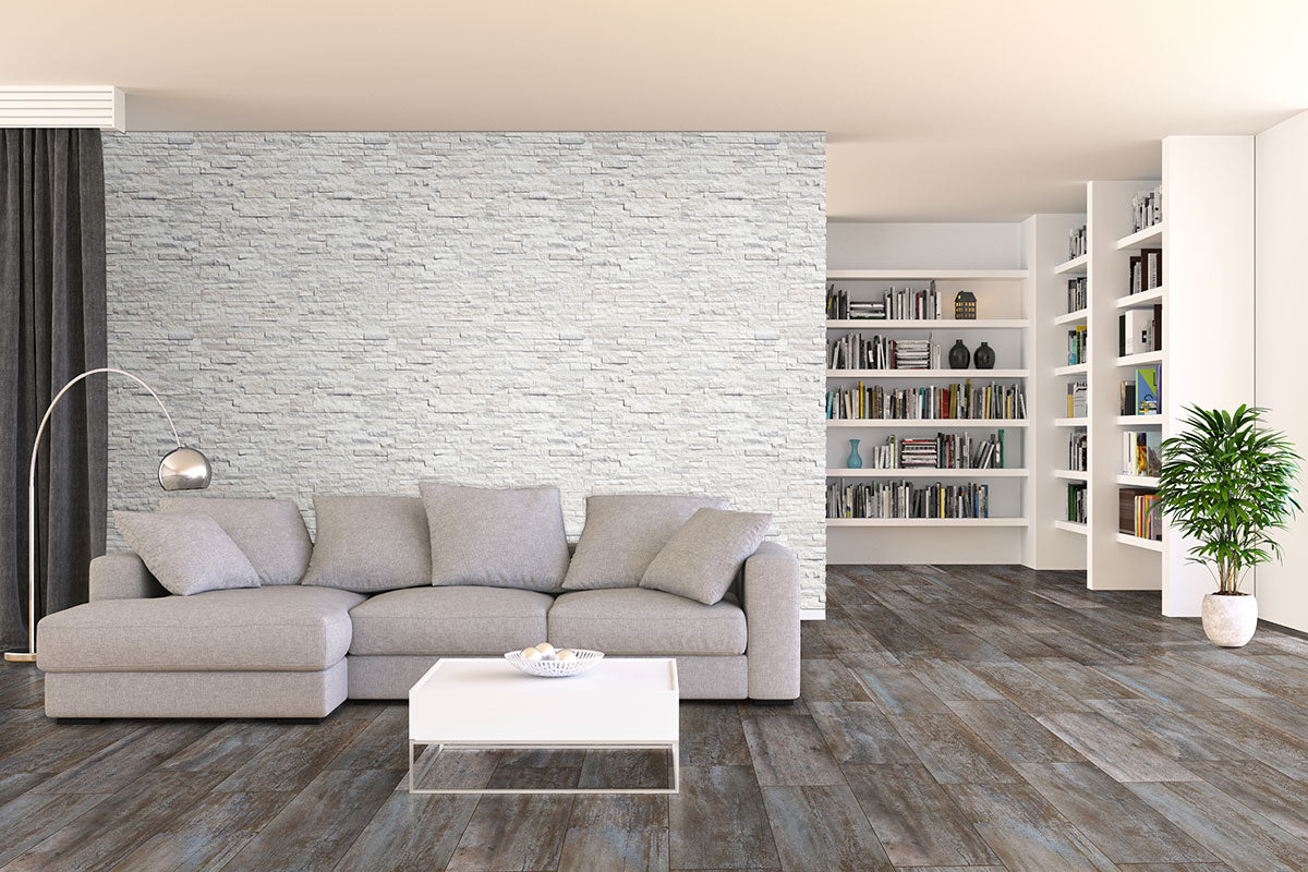 MSI Oxide Iron — surface detail in natural tonality through-bodied porcelain for full-room install