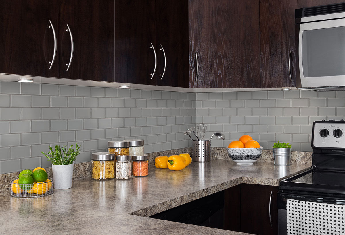 MSI Oyster Gray Subway Tile 2x4 — surface detail in gray tonality