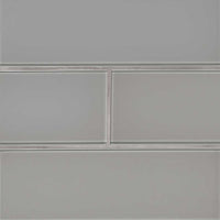 MSI Oyster Gray Subway Tile 4x12 — Glass Mosaic Tile in gray tonality