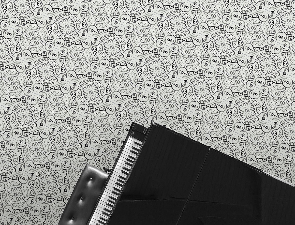 MSI Kenzzi Paloma Encaustic Tile — surface detail in natural tonality