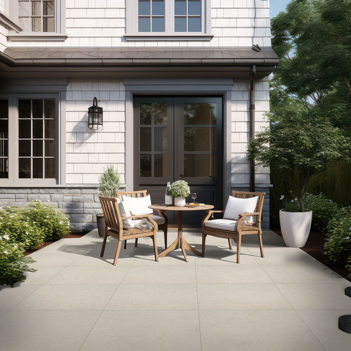 MSI Livingstyle Pearl Porcelain Paver — surface detail in pearl tonality