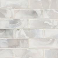 MSI Pearla Subway Tile 2x6 — Glass Mosaic Tile mesh-mounted for designer installs