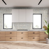 MSI Pearla Arabesque Glass Mosaic Tile — surface detail in natural tonality