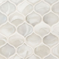 MSI Pearla Arabesque Glass Mosaic Tile mesh-mounted for designer installs