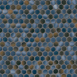 Penny Round Azul Glossy Tile