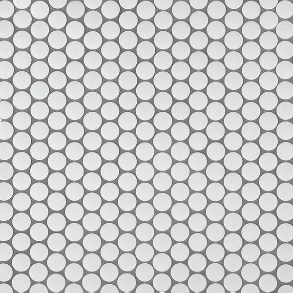 MSI Domino Penny Round Bianco Matte Tile