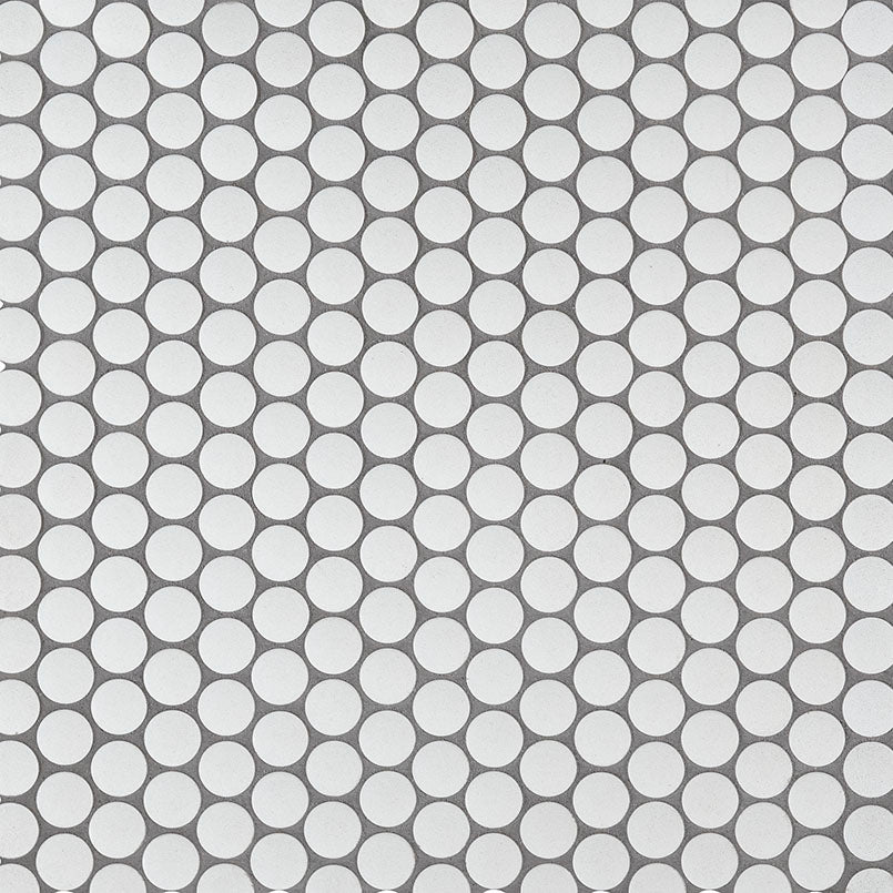 MSI Domino Penny Round Bianco Matte Tile — Porcelain Wall Tile
