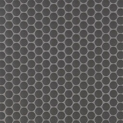 Penny Round Nero Matte Tile