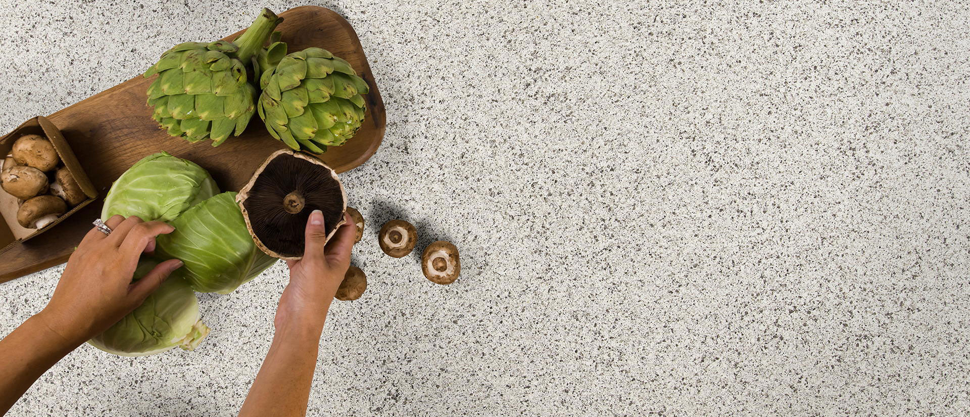 MSI Peppercorn White — surface detail in white tonality engineered slab for kitchen and feature install