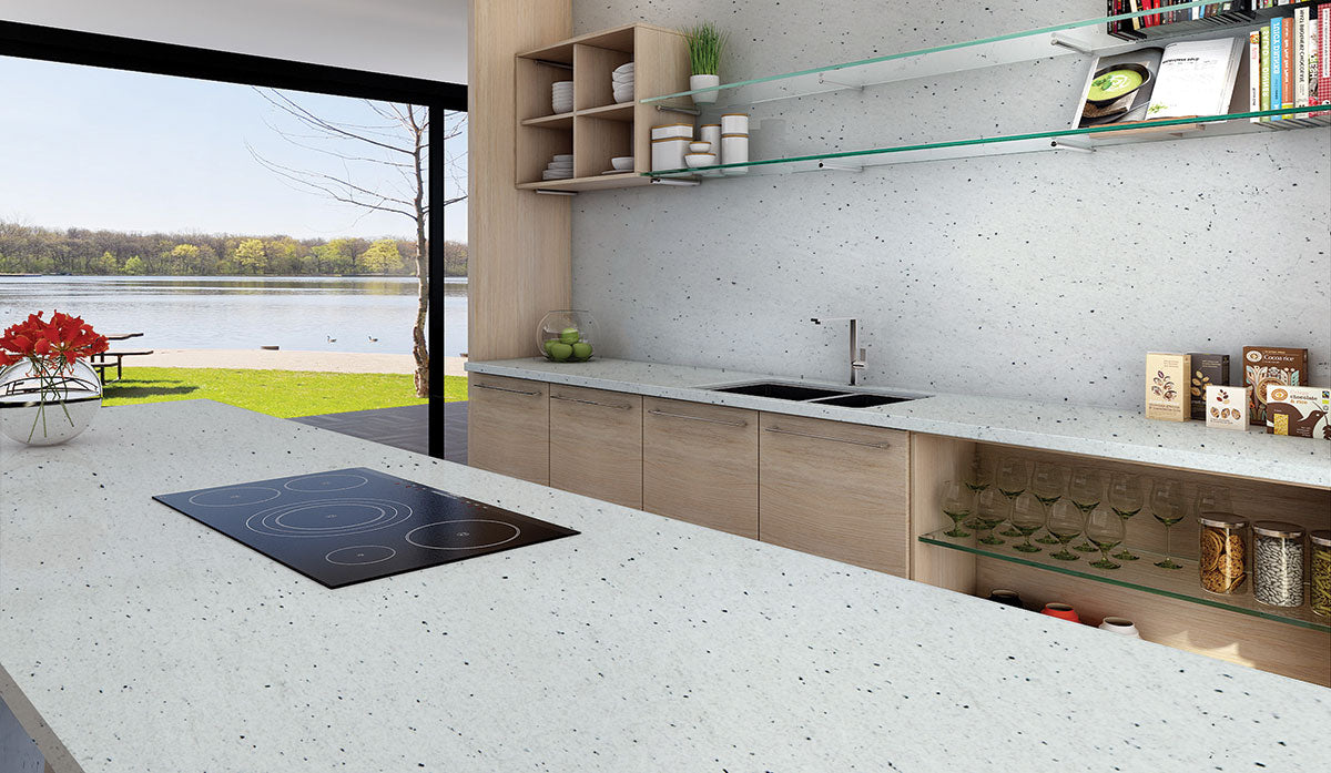 MSI Pitaya White — surface detail in white tonality quarried slab for kitchen and counter install