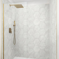 MSI Geoglam Calacatta Porcelain Tile — surface detail in natural tonality