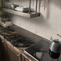 MSI Highland Park Portico Pearl Arabesque Tile — surface detail in pearl tonality