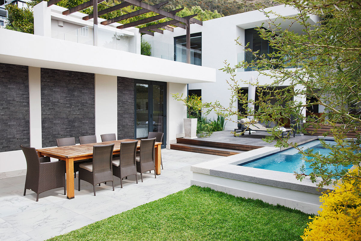 MSI Praia Carrara Porcelain Paver — surface detail in natural tonality