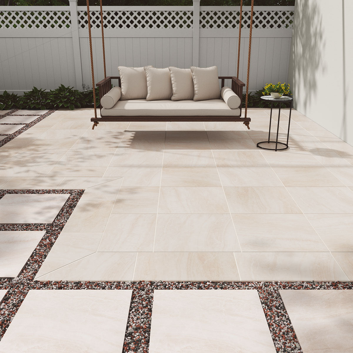 MSI Praia Crema Porcelain Paver — surface detail in natural tonality