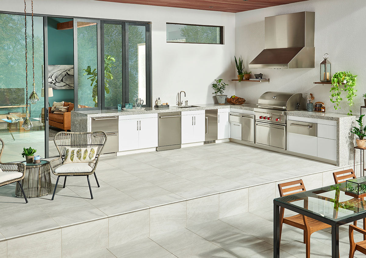 MSI Silver Falls - Granite Island Countertop