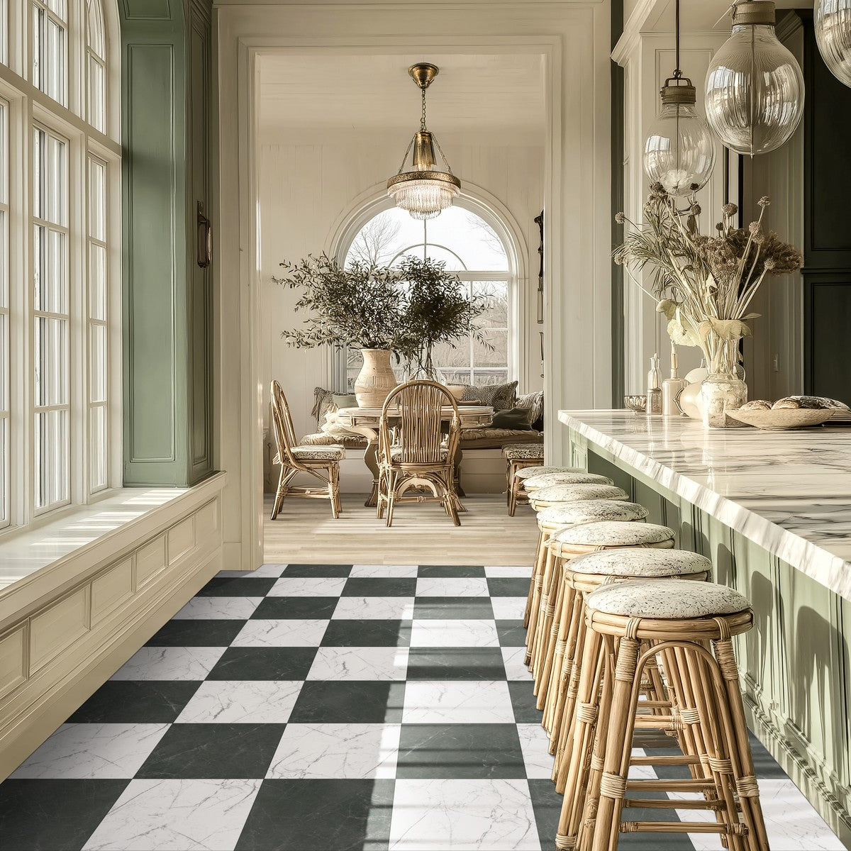 MSI Quadre Nerova Duo Luxury Vinyl Tile Flooring — room scene