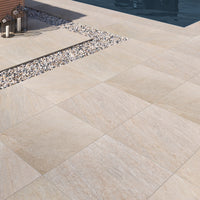 MSI Quartz Beige Porcelain Paver — surface detail in beige tonality