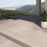 MSI Quartz Beige Porcelain Paver — surface detail in beige tonality
