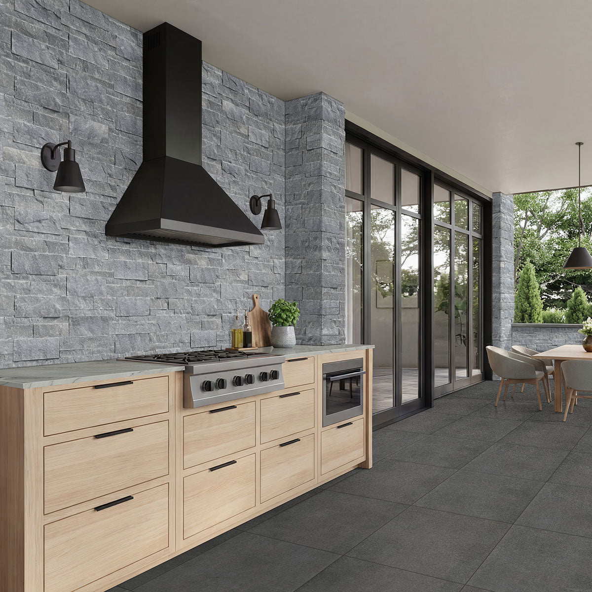 MSI Fantasy Macaubas quartzite countertop room scene, sixth view