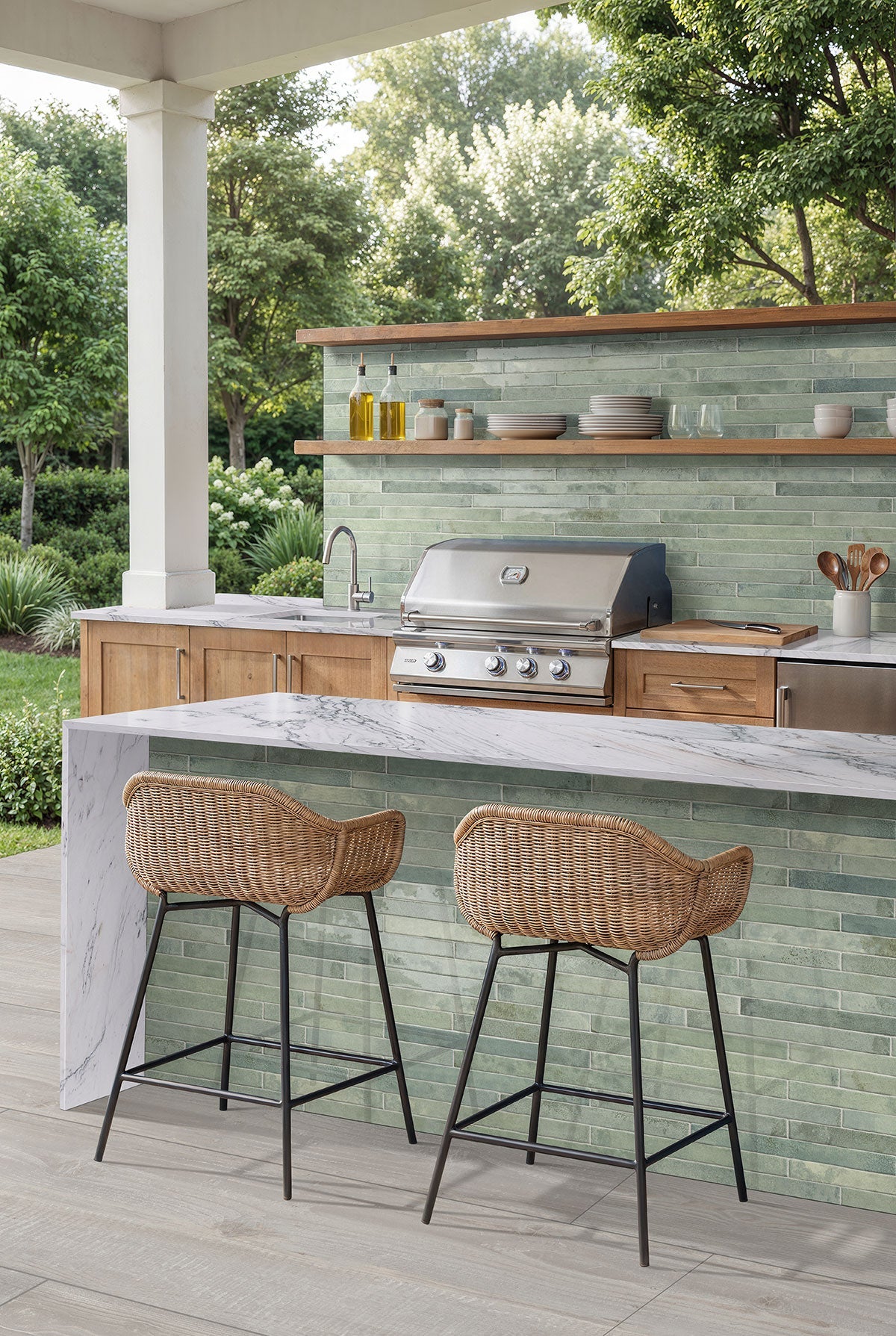 MSI Florida Wave quartzite countertop room scene, seventh view