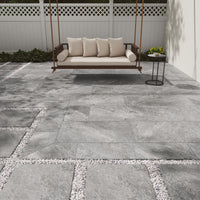 MSI Quarzo Gray Porcelain Paver — surface detail in gray tonality