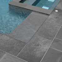MSI Quarzo Gray Porcelain Coping — surface detail in gray tonality