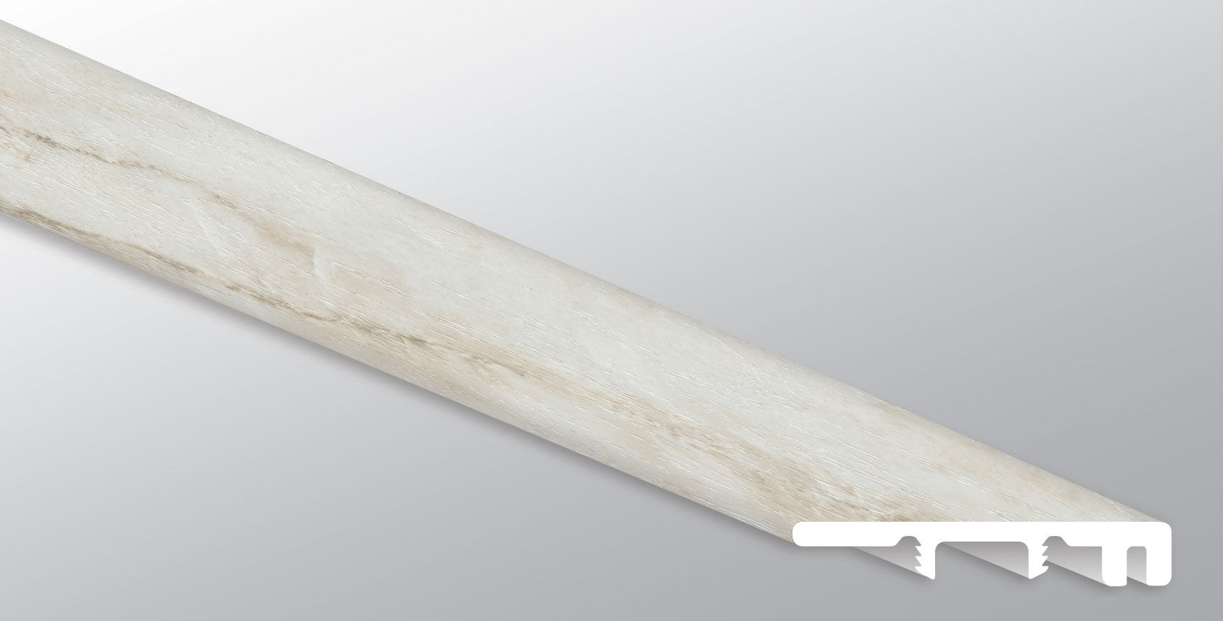 MSI Trecento Quarzo Taj End Cap — Flooring Trim color-matched flooring trim molding