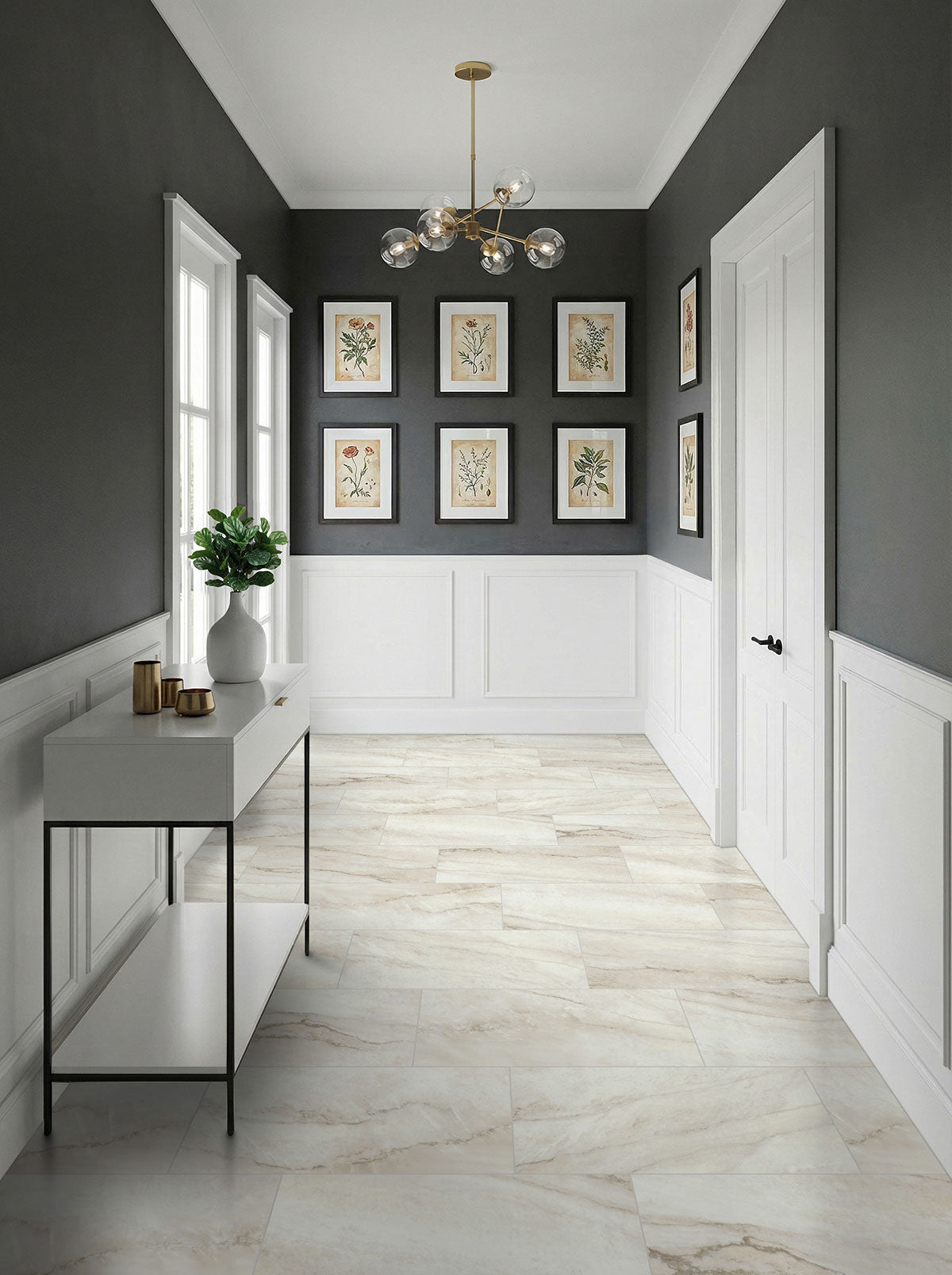 MSI Glenridge Quarzo Taj Luxury Vinyl Tile Flooring — surface detail in natural tonality