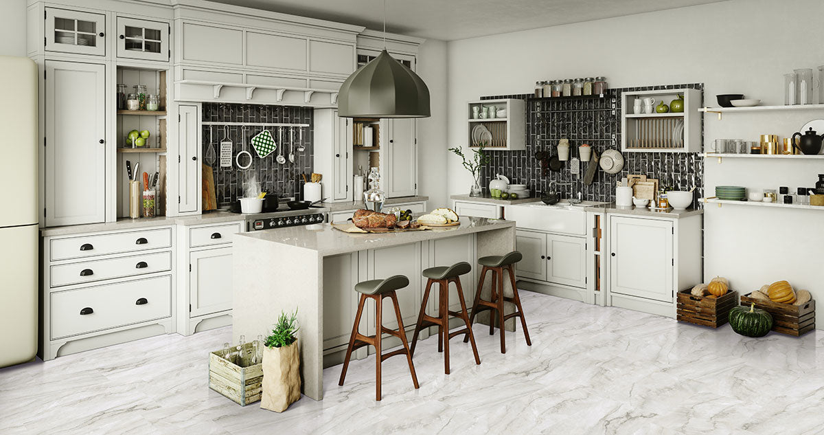 MSI Trecento Quarzo Taj Luxury Vinyl Tile Flooring — surface detail in natural tonality