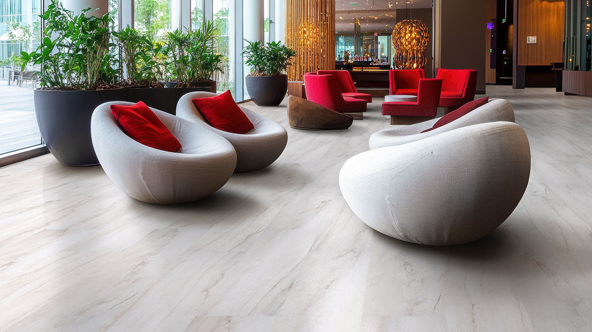 MSI Trecento Quarzo Taj Luxury Vinyl Tile Flooring — surface detail in natural tonality