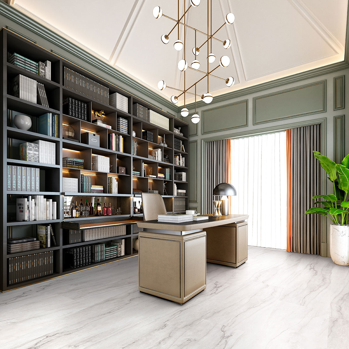 MSI XL Trecento Quarzo Taj Luxury Vinyl Tile Flooring — surface detail in natural tonality