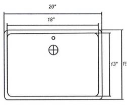 MSI White Rectangle 2015 Sinks — surface detail in white tonality