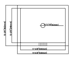 MSI White Rect 2015 Flat Sinks — surface detail in white tonality