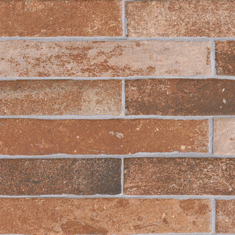 MSI Brickstone Red Porcelain Tile 2x18