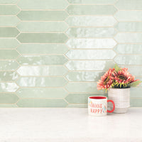 MSI Renzo Jade Picket Wall Tile 2.5x13 — surface detail in natural tonality