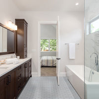MSI Domino Retro Brick Bianco White Tile — surface detail in white tonality