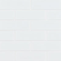 MSI Domino Retro Brick Bianco White Tile — Porcelain Wall Tile in white tonality