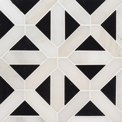 MSI Retro Fretwork Polished Marble Tile