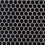 Retro Nero Glossy 1” Hexagon Mosaic Tile