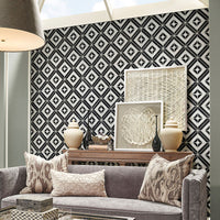 MSI Rhombix Nero Geometric Tile — surface detail in natural tonality