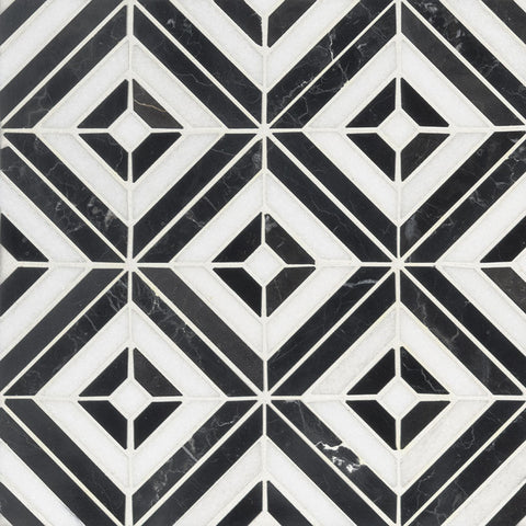 MSI Rhombix Nero Geometric Tile