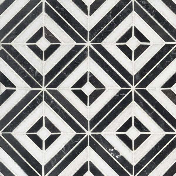 MSI Rhombix Nero Geometric Tile