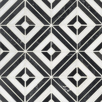 MSI Rhombix Nero Geometric Tile — Geometric Pattern Tile polished