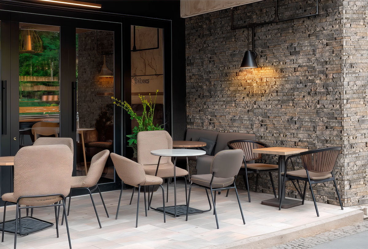 MSI Rockford Terrado — surface detail in natural tonality manufactured stone veneer cladding panel