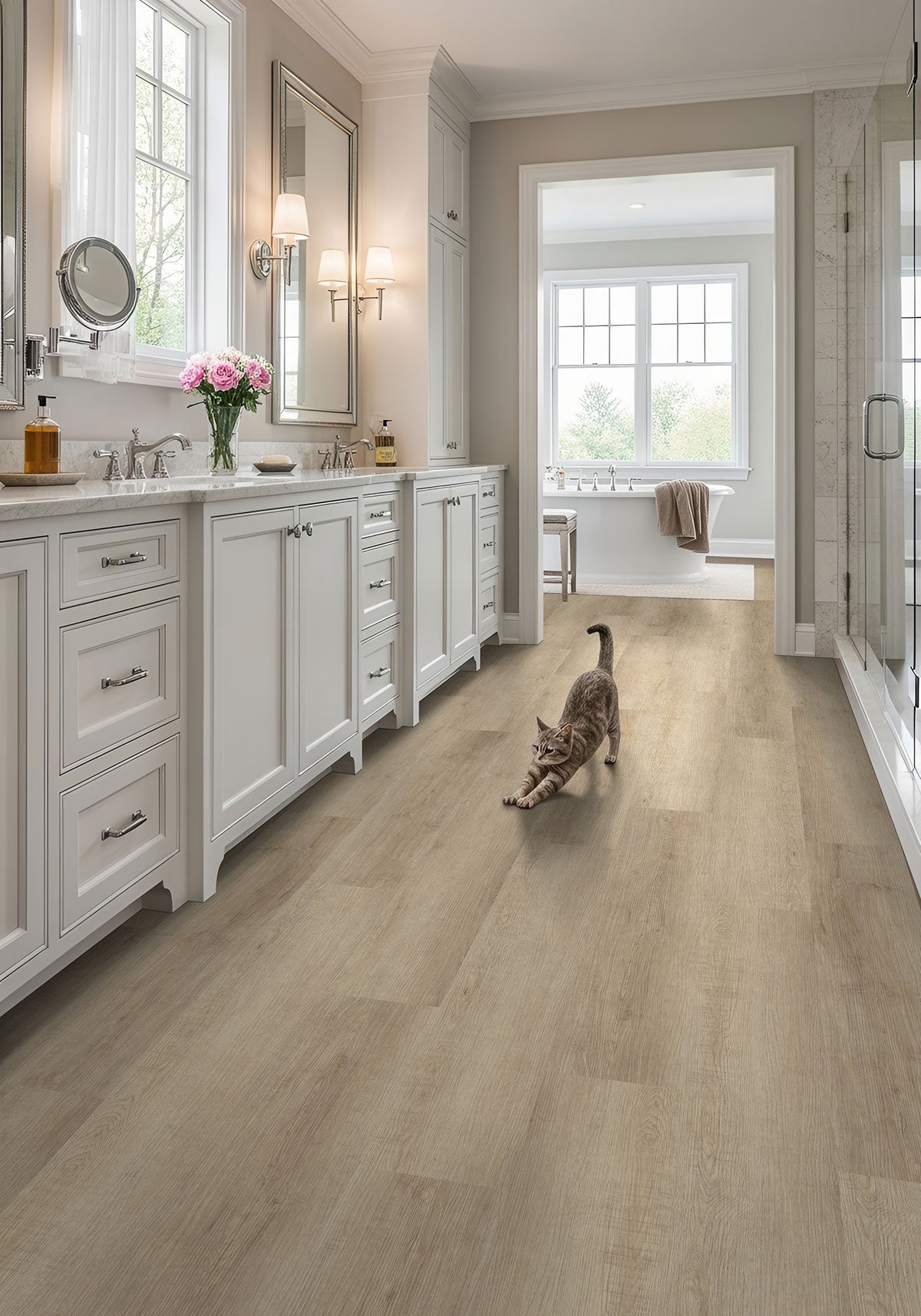 MSI Laurel Saddle Wood Luxury Vinyl Plank Flooring — surface detail in natural tonality