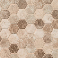 MSI Sandhills Hexagon Mosaic Tile — Glass Mosaic Tile mesh-mounted for designer installs