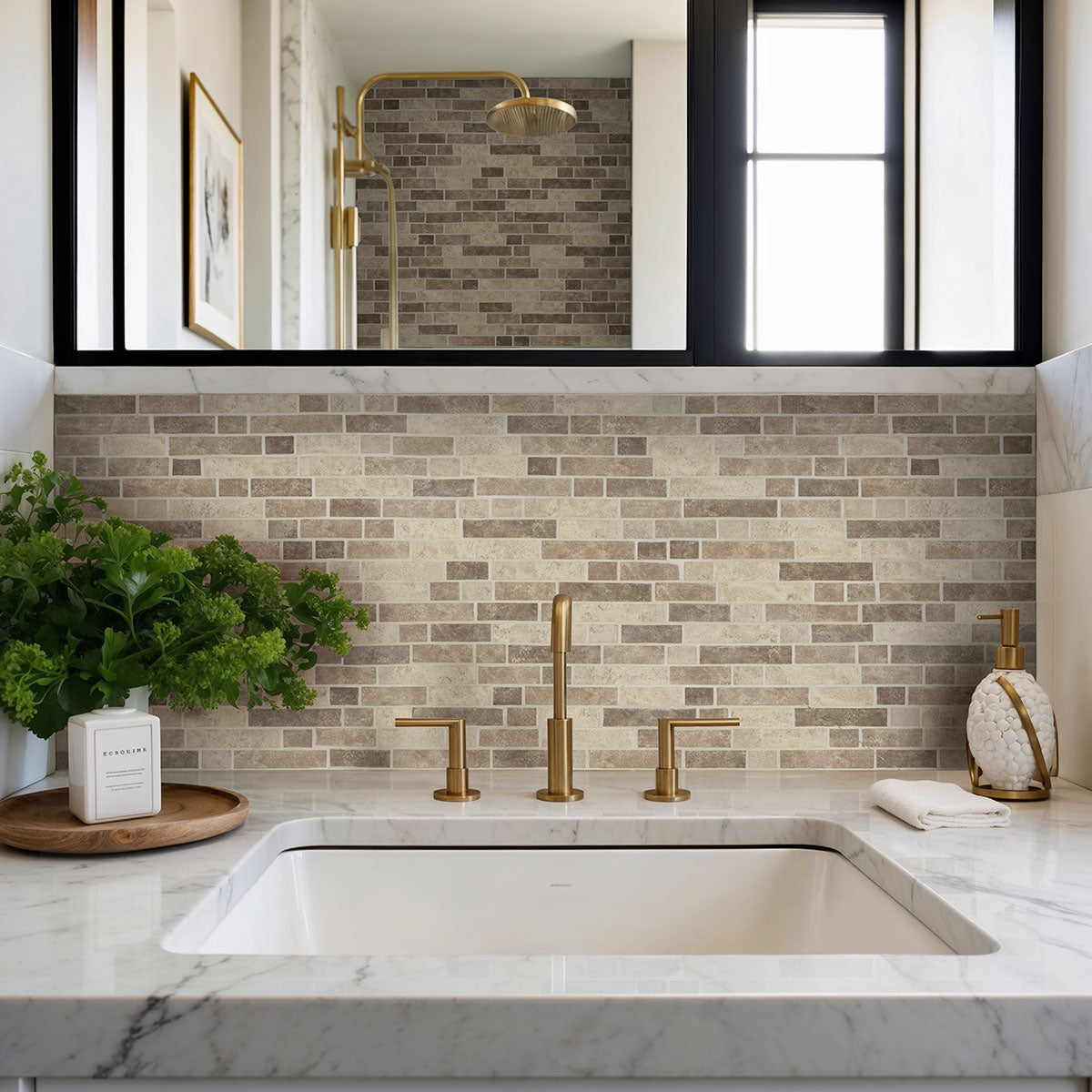 MSI Sandhills Interlocking Glass Tile — surface detail in natural tonality