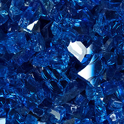 Sapphire Blue Fire Glass