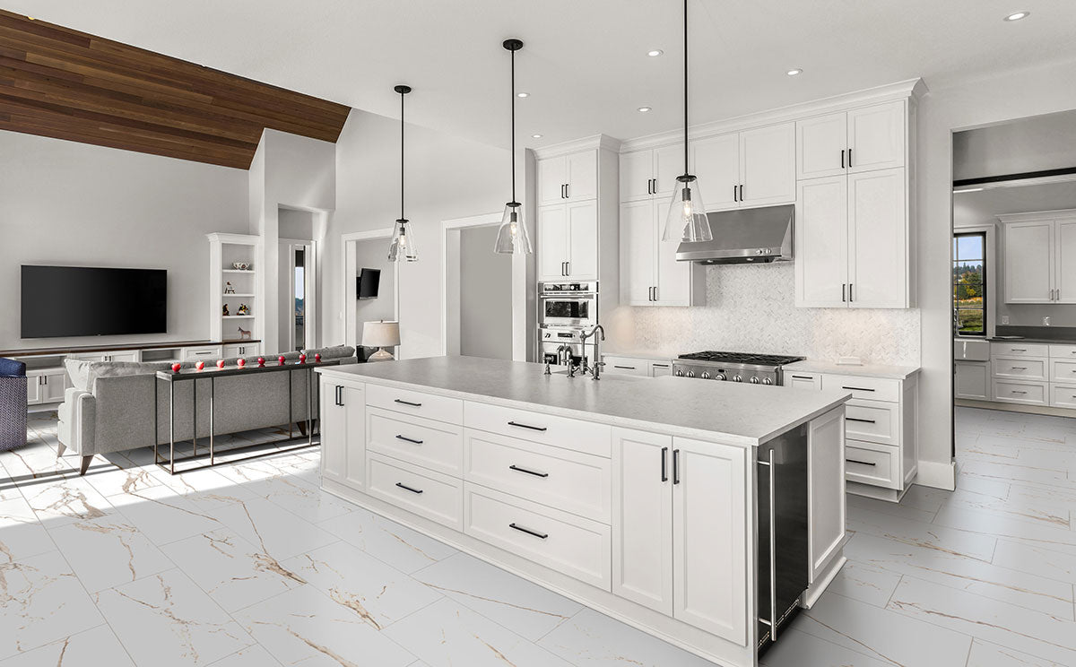 MSI Savoy Crema — surface detail in natural tonality through-bodied porcelain for full-room install