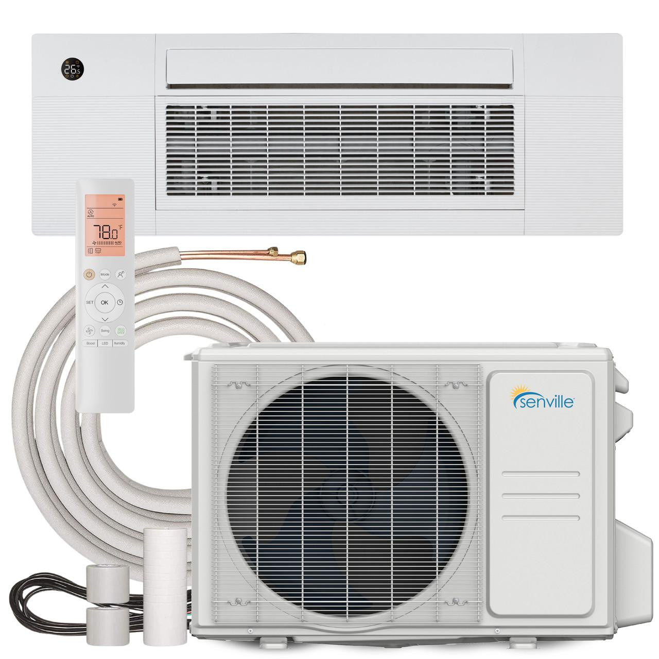 Senville 12000 BTU 1-Way Ceiling Cassette Mini Split & Heat Pump | SENA-12HF-1WC — Ductless Mini-Split